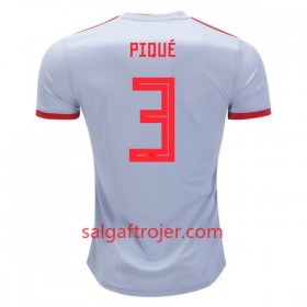 Spanien Fodboldtrøjer Pique 3 Udebanesæt VM 2018